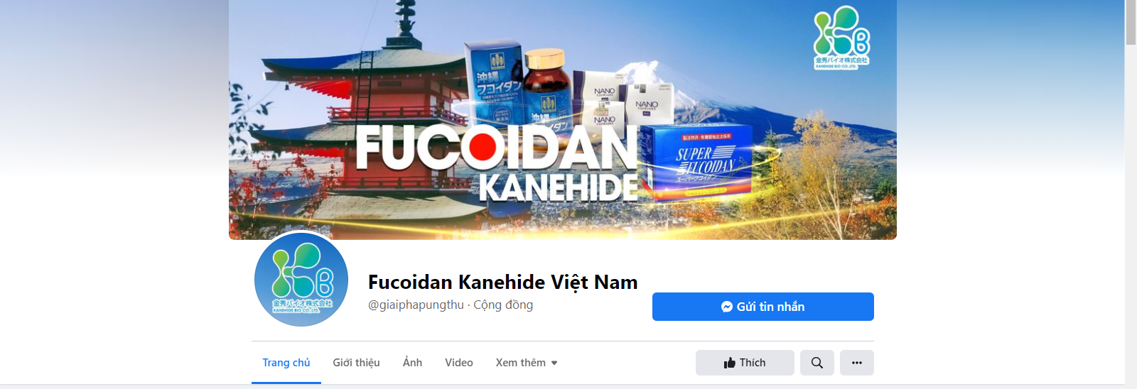 Fanpage Fucoidan Kanehide Việt Nam